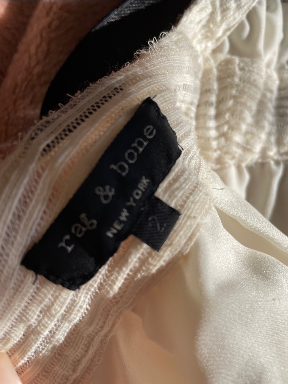 Rag & Bone, Ivory with black Strap Sundress, XS - Picture 7 of 7